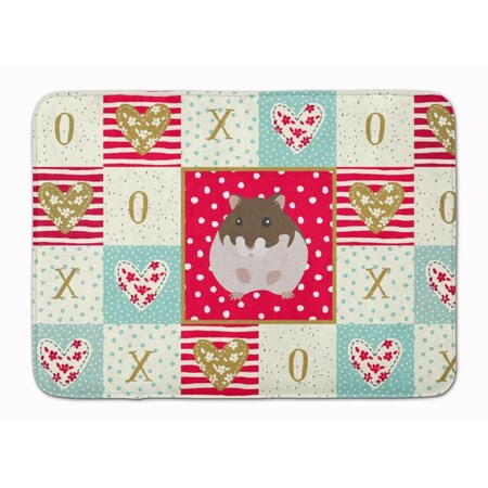 Carolines Treasures 19 x 27 in. Dzungarian Hamster Love Machine Washable Memory Foam Mat CK5440RUG